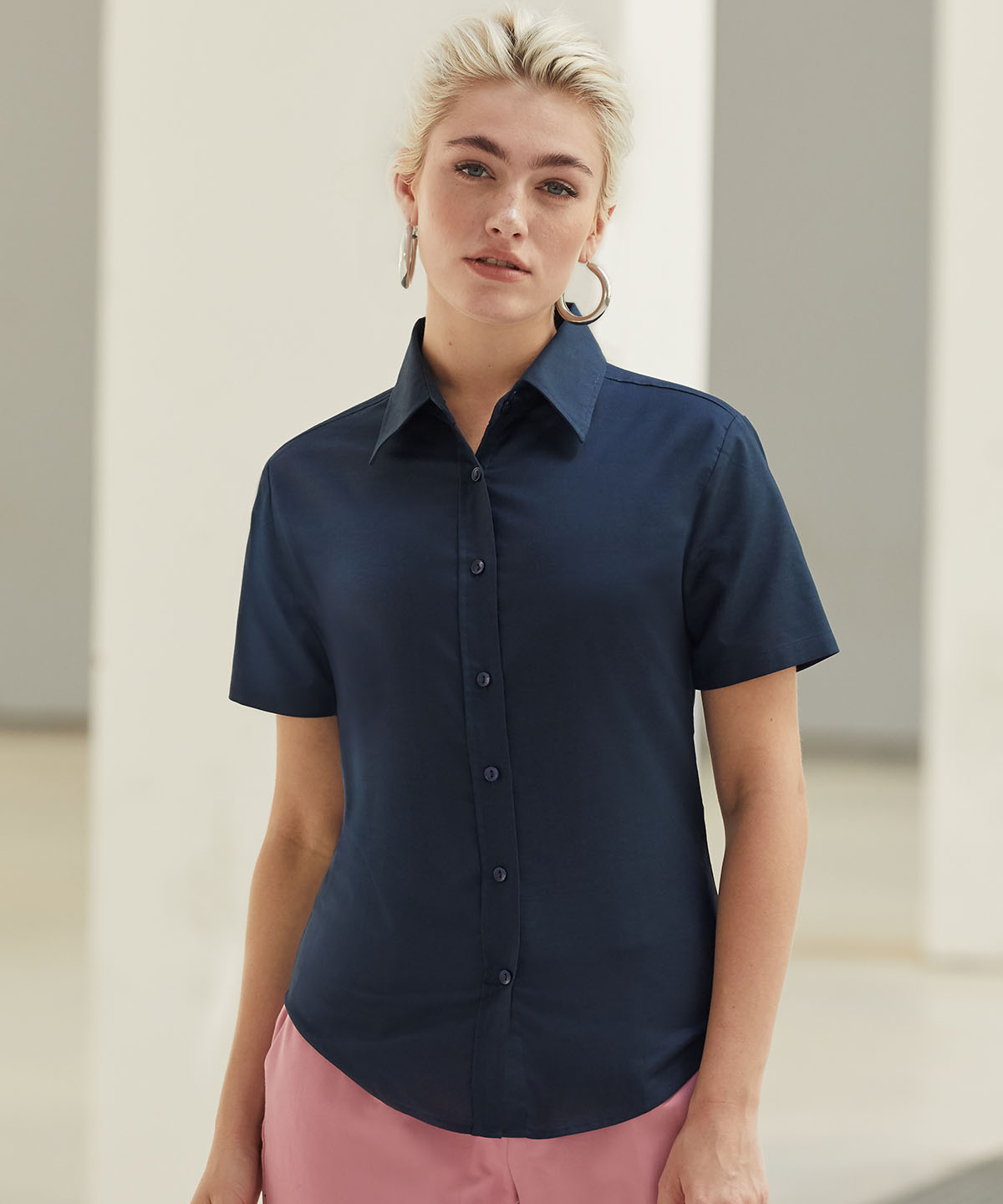 Womens Oxford Short Sleeve Shirt